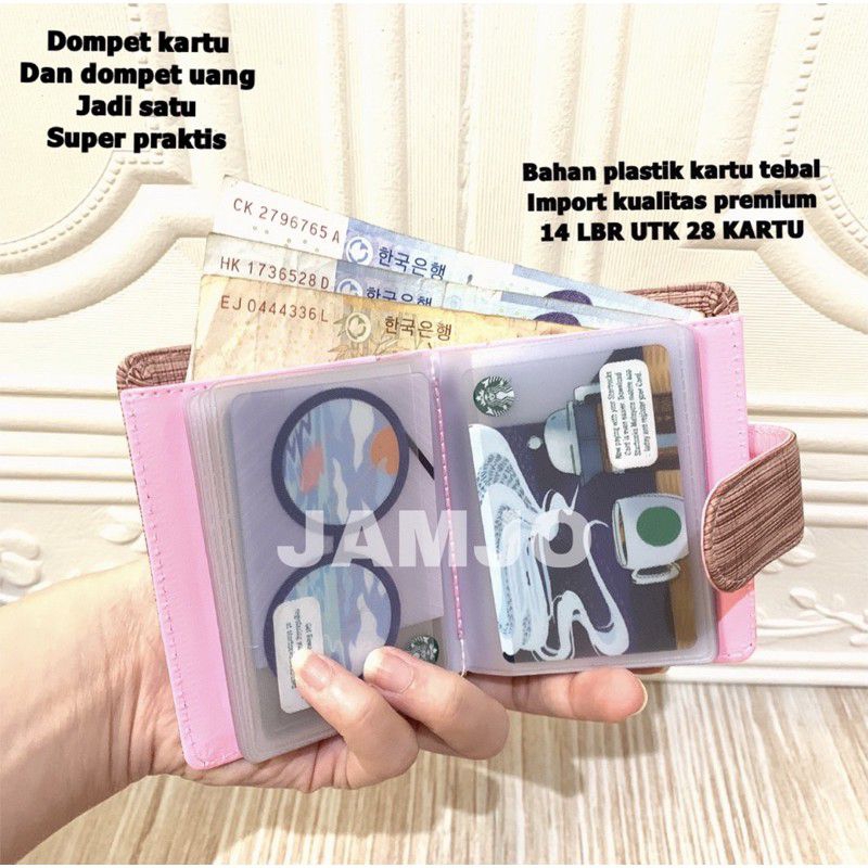 DOMPET KARTU FASHION KOTAK KOTAK DOMPET IMPORT KOREA