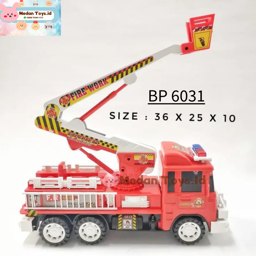 Medan Toys -  Mainan Anak Mobil Pemadam Ukuran Besar BP6031 / Fire Rescue Truck
