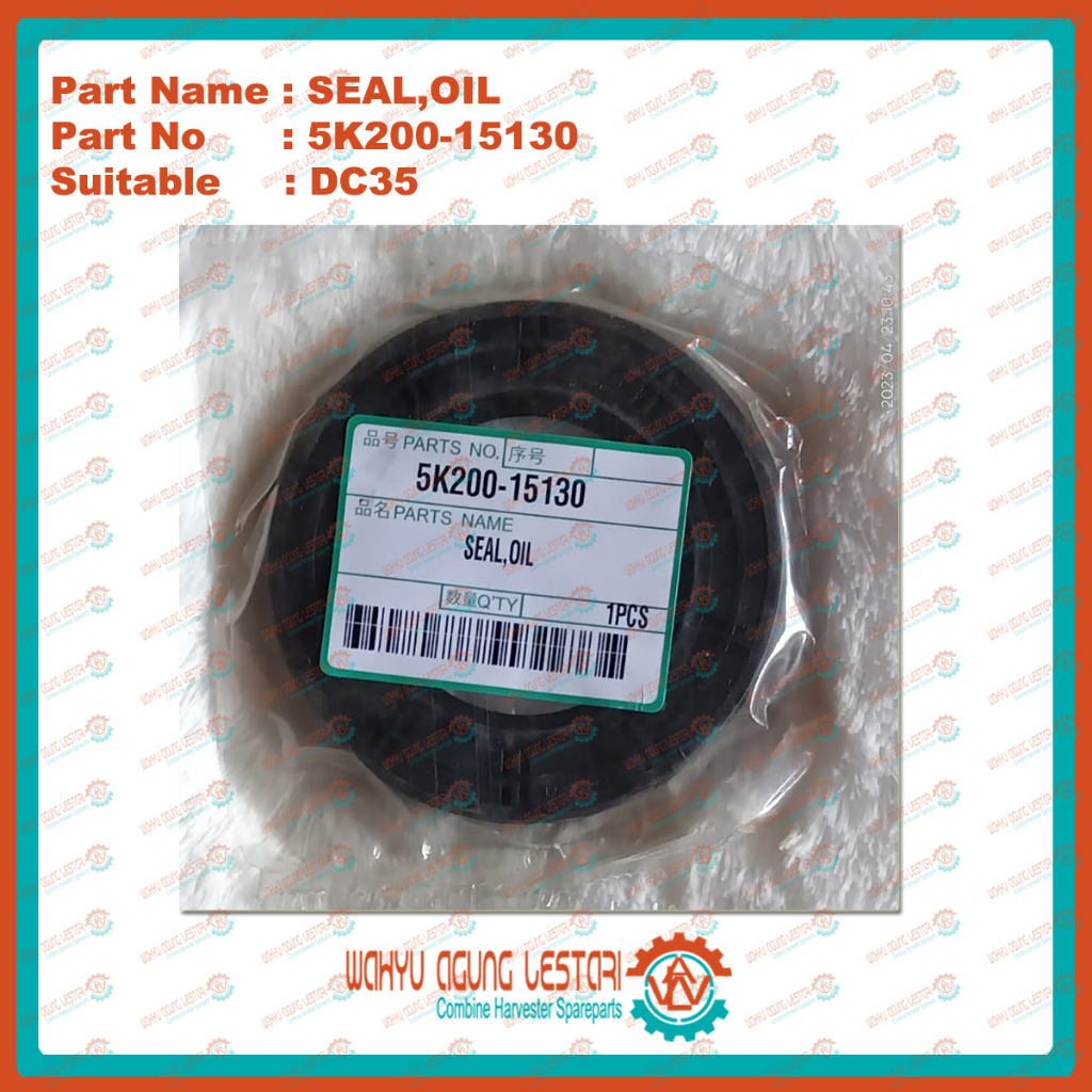 Seal Oil DC35 5K200-1513-0 SEAL,OIL Kubota DC35 DC 35 Oli Sil