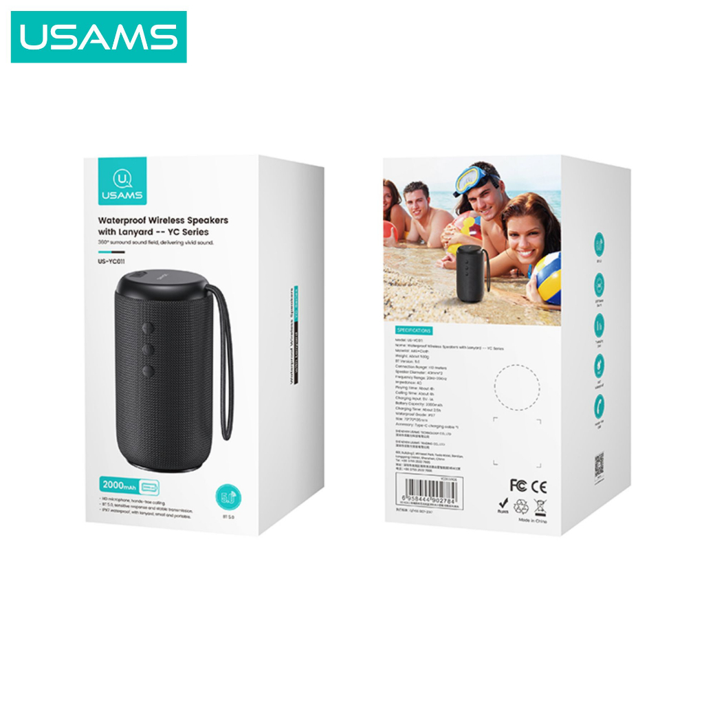 USAMS YC011 Speaker Waterproof Wireless With Lanyard IPX7