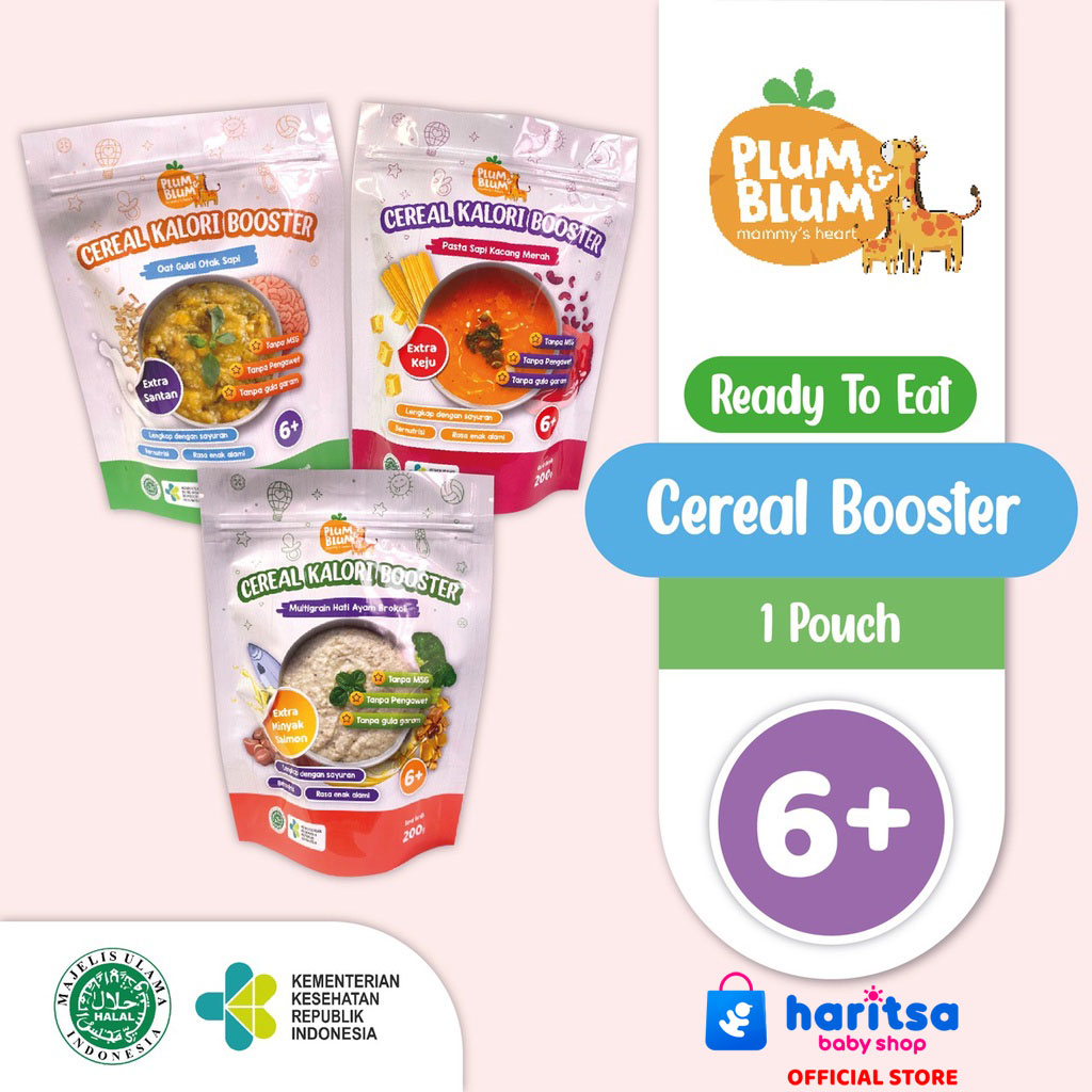 Plum &amp; Blum Cereal bubur bayi Oat Pasta Beef BUAH /Sereal Bb Booster -200gr