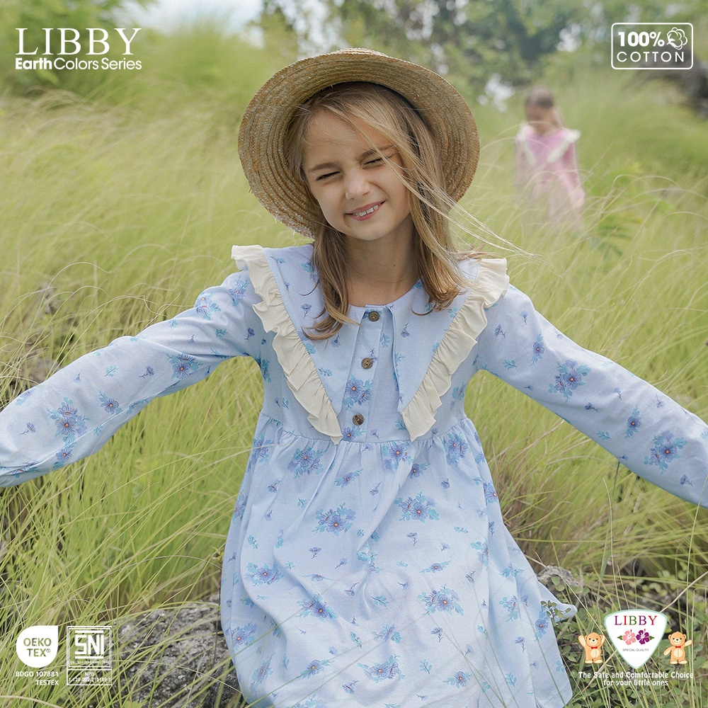 Baju Bayi Dress Anak Perempuan LIBBY Earth Anna Dress  6 12 Bulan - 1-6 Tahun (1 Pcs)