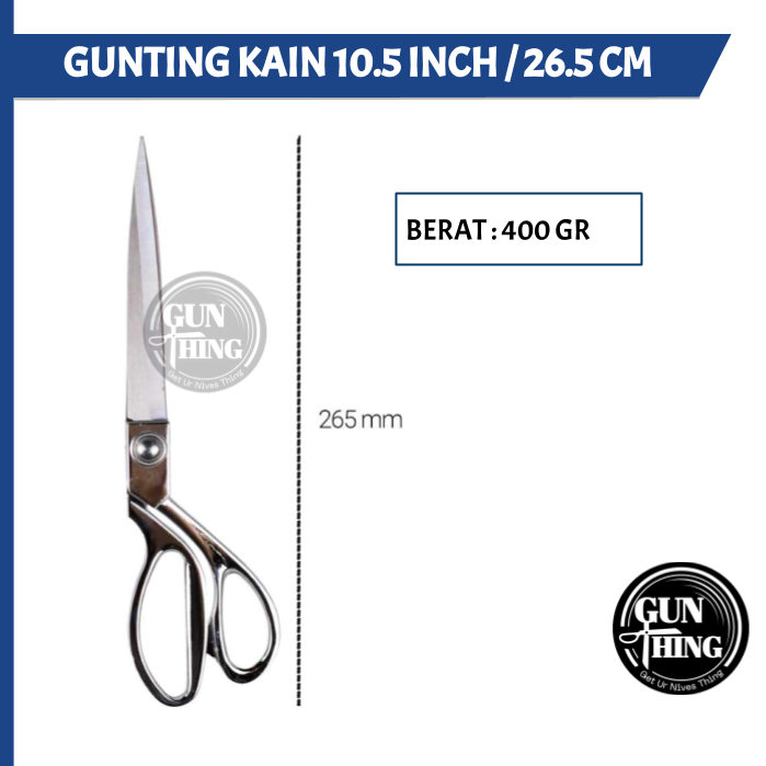 Gunting Kain 10.5 inch / 26.5cm  - Sewing Scissor