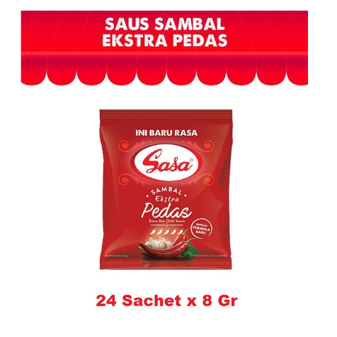 

Sasa Sambal Extra Pedas (8 gr x 24 Sachet)