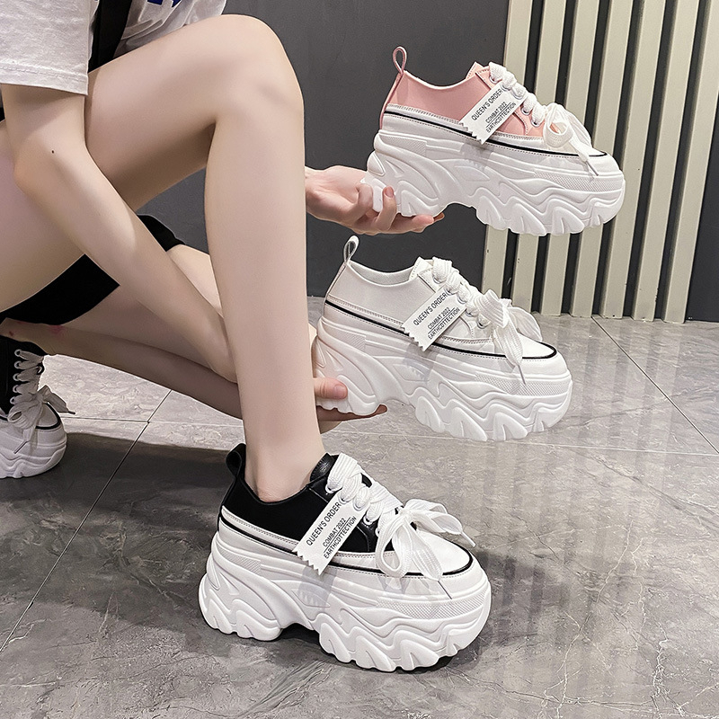 ✅PINKEY P202 Sepatu Sneakers Boots Tinggi Wanita Sneakers Shoes Hak Tebal