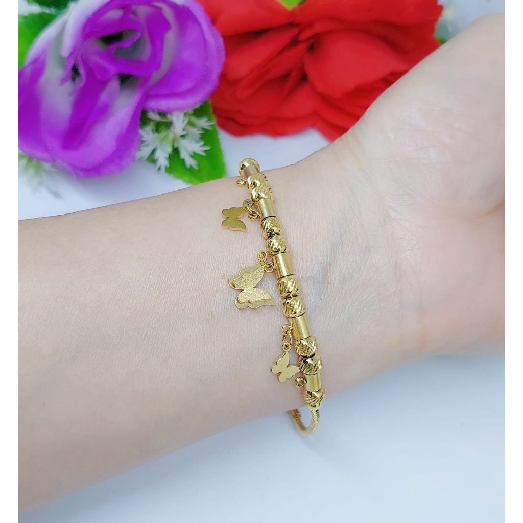 Gelang Titanium Kupu-kupu Perhiasan Wanita Jewelry R040