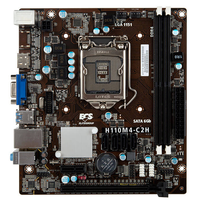 Paketan MOBO LGA1151 DDR4 ECS H110M4-C2H + i3 6100 + FAN
