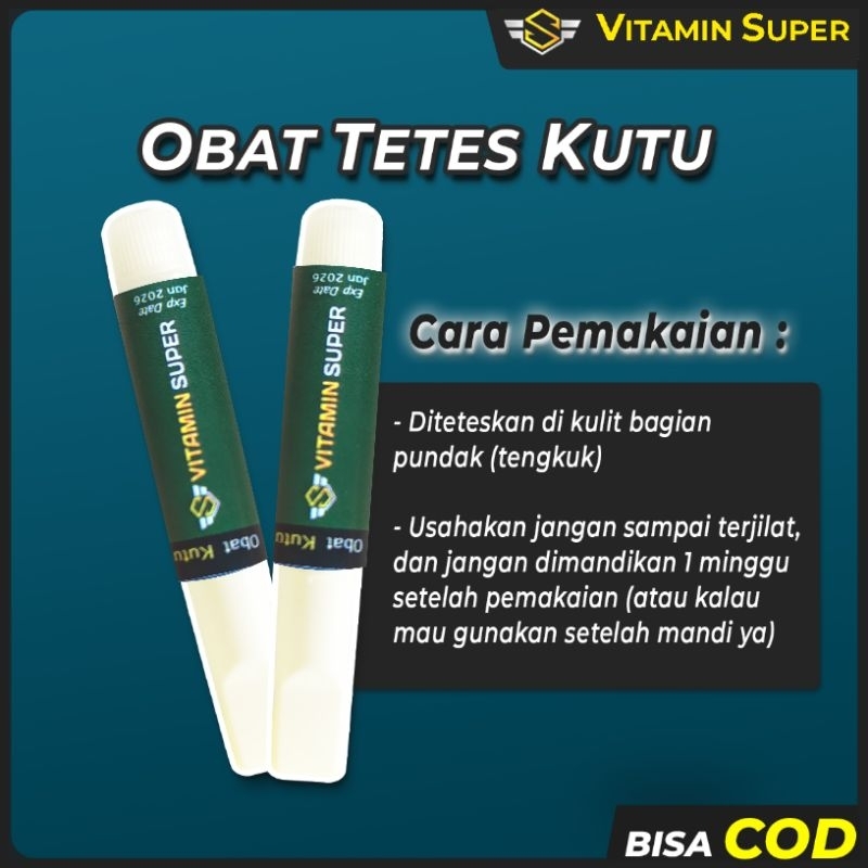 Obat Tetes Kutu Kucing dan Anjing by Vitamin Super | Solusi Pembasmi, Penghilang dan Anti Kutu