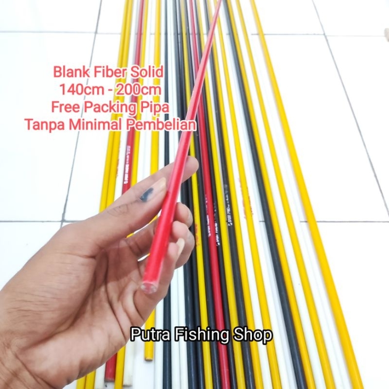 Blank Fiber Solid Kaku Dan Lentur 130cm - 200cm | Blank Fiber Solid Bahan Custom Joran Kaku Dan Lent