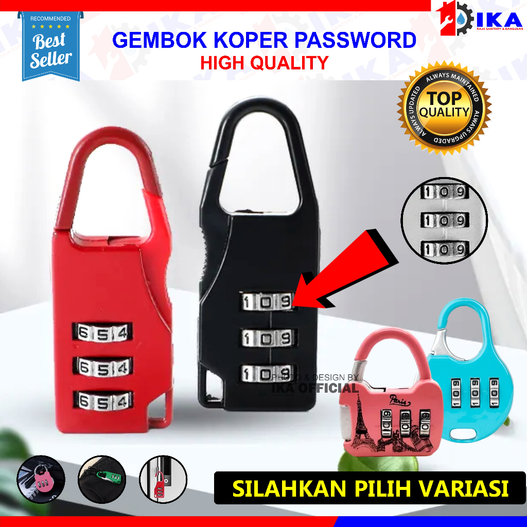 Gembok Koper Besi Mini Angka Kode Password / Kunci Gembok Swiss Kode Numeric Anti Maling Koper Tas Code Angka Password Gembok Nomor Putar 3 Digit / Gembok Mini Tas Koper