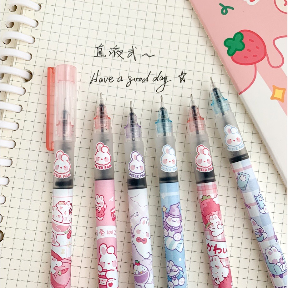 BS572 Pulpen Motif Isi 6pcs 0.5MM / Pena Gel Karakter Lucu / Pen