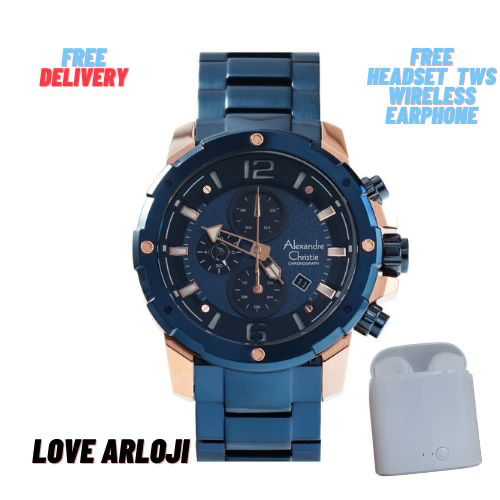 QUALITY ORIGINAL!!!! Jam Tangan Pria Alexandre Christie AC6410 AC 6410 MC ORIGINAL RESMI / AC 6141 A