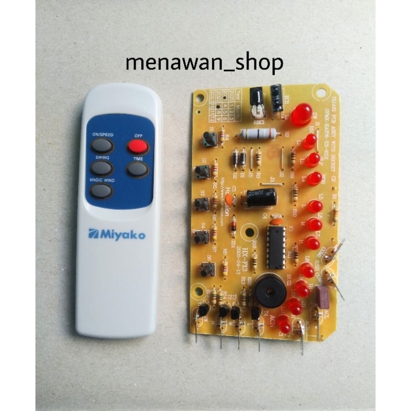 remot dan modul kipas angin miyako