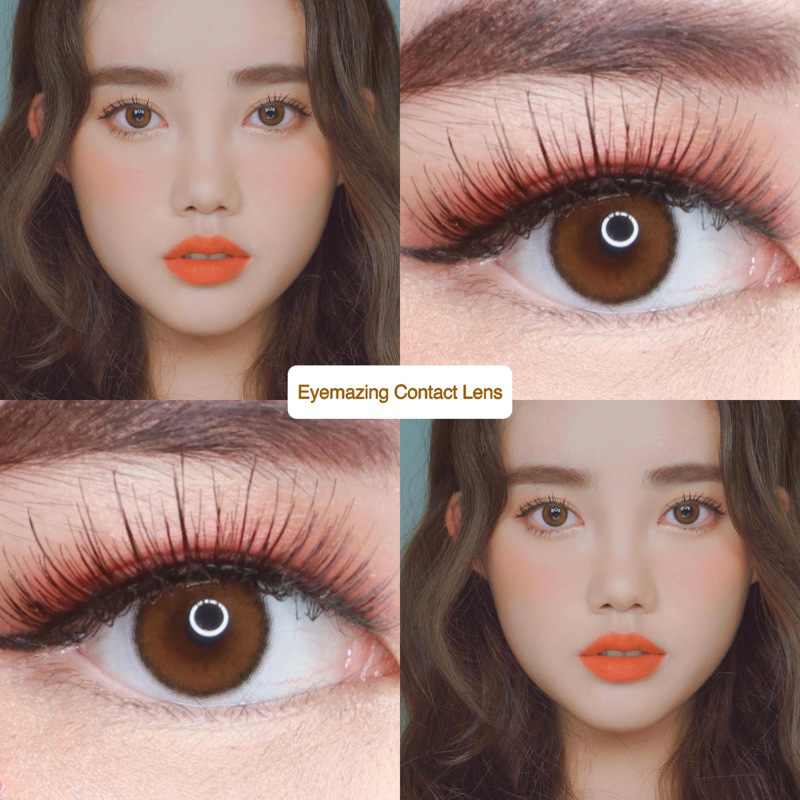 EYEMAZING Softlens - KYLIE Gray / Hazel /  Brown / Abu / Coklat Normal Minus Beda Minus