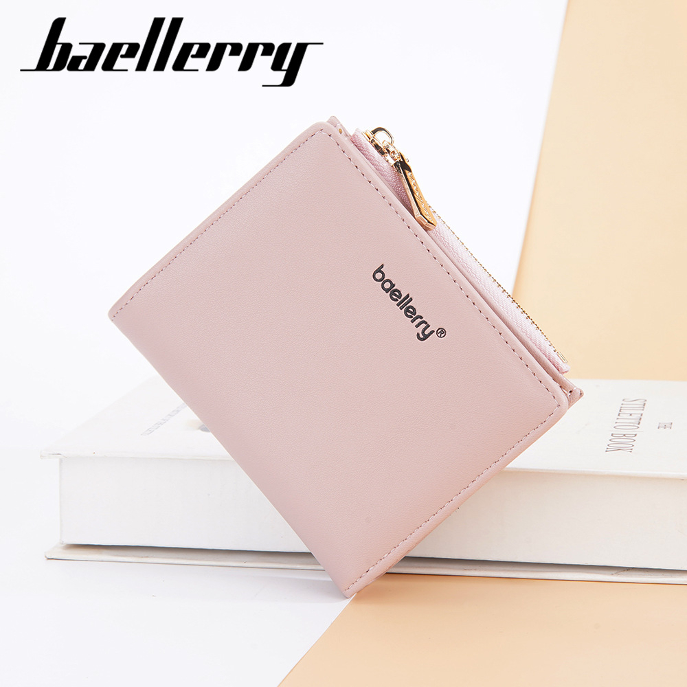 [BISA COD] BAELLERRY N8113 Dompet Wanita Kecil Dompet Lipat Bahan Kulit PU Leather Premium