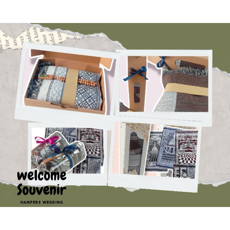 [ MURAH LARIS ] Sovenir Sajadah Hampers Tahlilan Sovenir Pernikahan Sovenir oleh oleh Haji Souvenir 