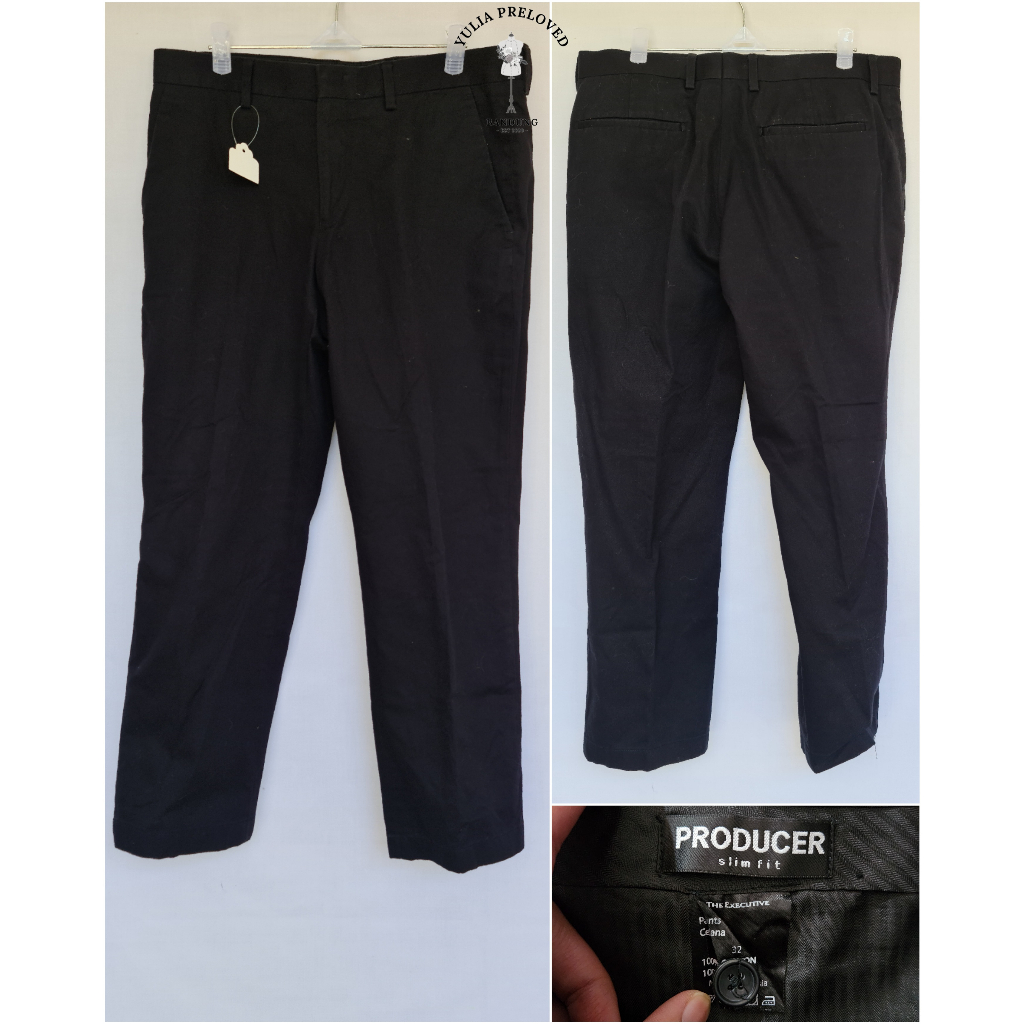 Celana Bahan Producer The Executive Hitam