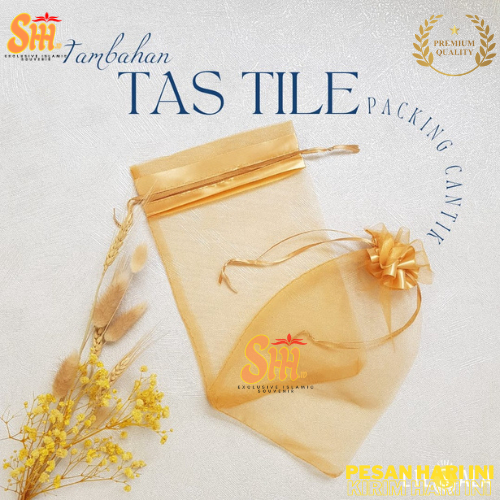Tambahan Tas Tile Serut Kombinasi Satin untuk Parcel Sajadah Yasin Majmu Al Quran