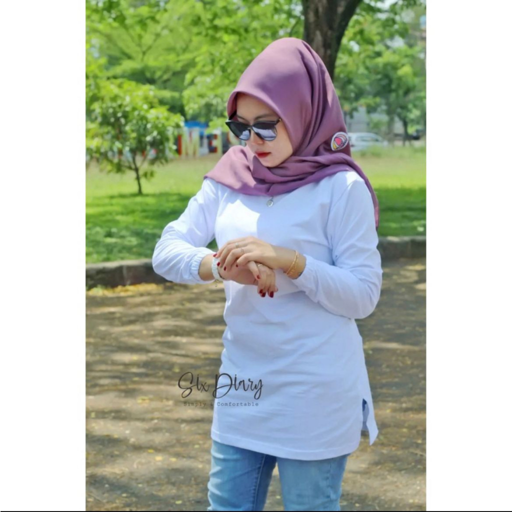 PROMO( 90K 4 PCS )Kaos Atasan Wanita Polos Lengan Panjang //OVERSIZE/ATASAN WANITA//Blus Wanita/Atasan wanita terbaru 2023/BLUS TERBARU