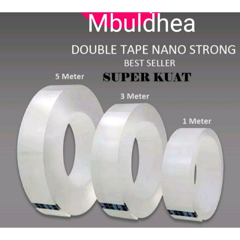 

Double Tape Super Kuat/Nano Double Tape Isolasi Bening 2 Sisi Super Kuat