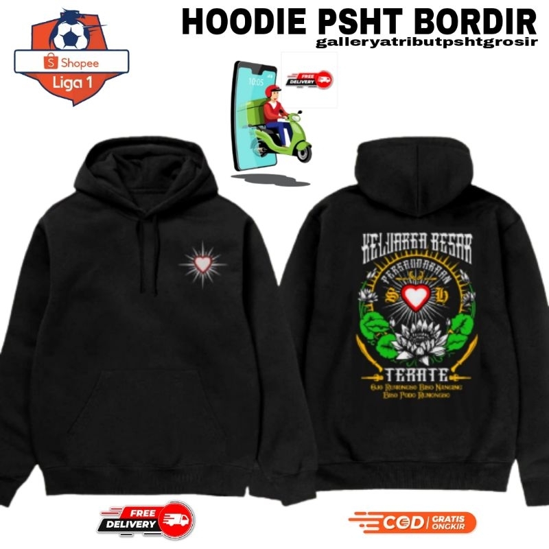 JAKET PSHT BORDIR HOODIE BORDIR MOTIF KELUARGA BESAR PSHT SWEATERSHIRT PSHT JUMPER PSHT JAKET LAMBAN