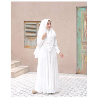 ais_ajja-MAYRA SET SYARI Gamis Syari Remaja Modern Wanita Others Crinkel Gamis Mayra Syari+Khimar