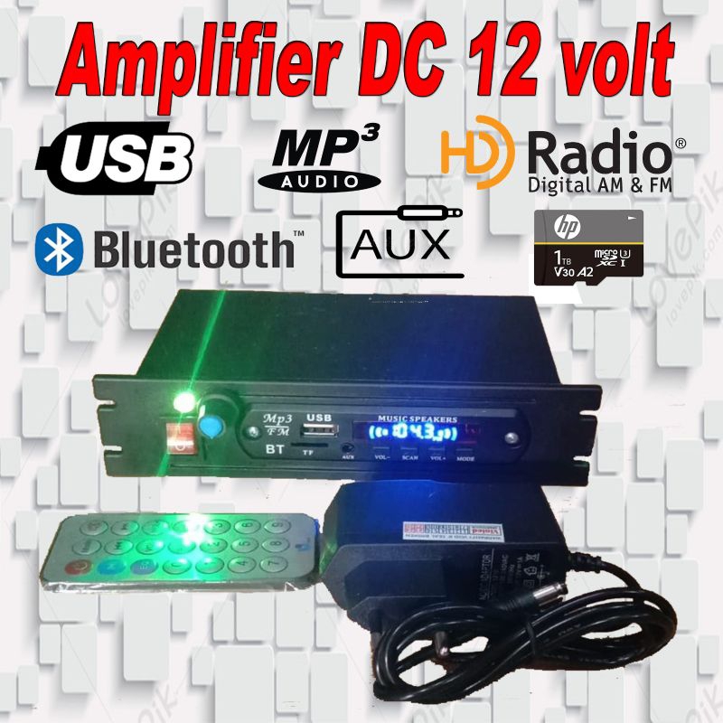 Power ampli mini bluetooth 12vol amplifier stereo mini