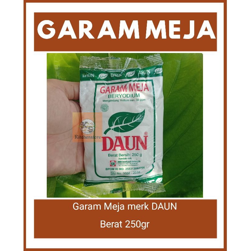 

Garam Dapur merk DAUN 250 gram