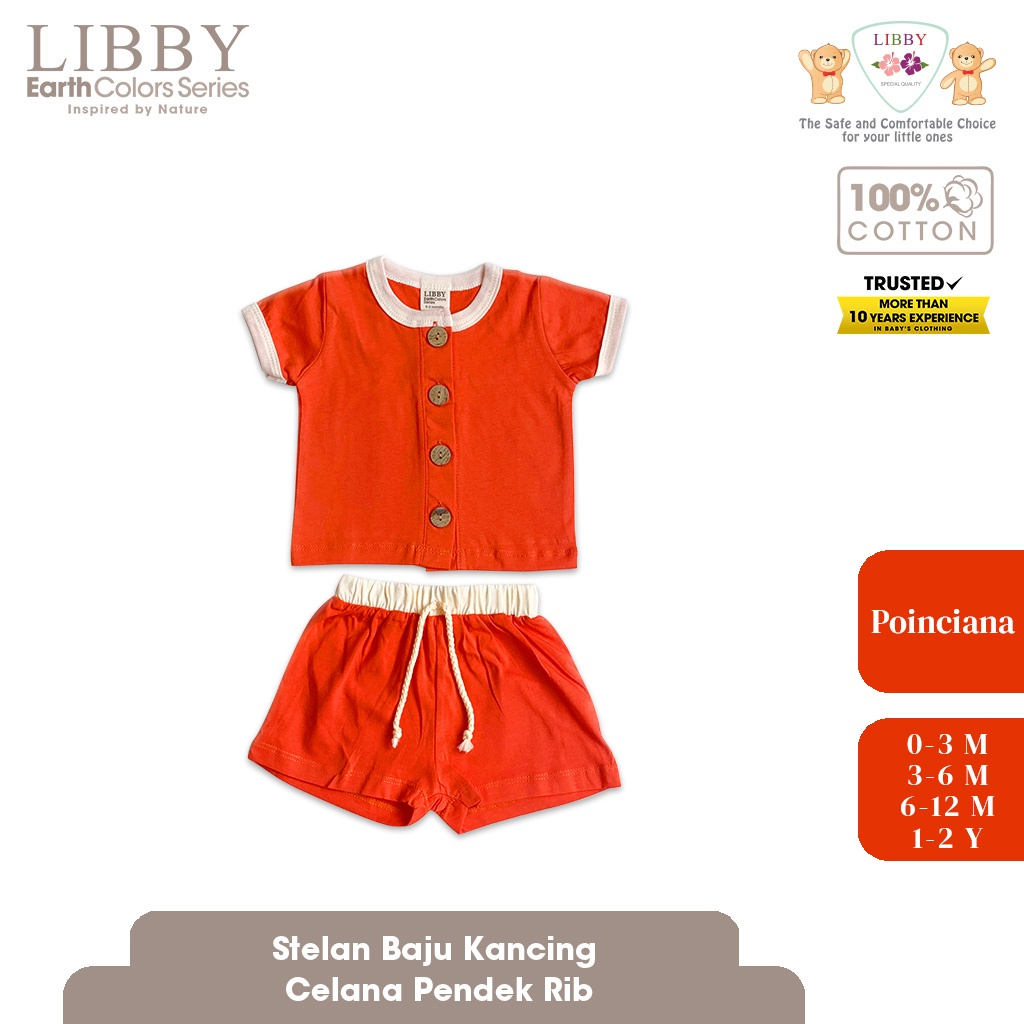 Libby Earth Rocco Set Setelan Pendek Celana Pendek Baju Set Anak