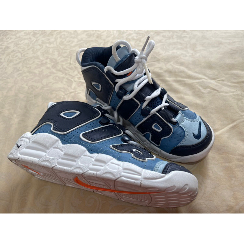 Sepatu nike uptempo biru anak kids