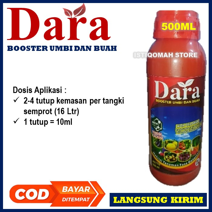 Pupuk Booster Pembesar Buah Jagung Terbaik DARA 500ML Pupuk Kalium Cair Pembesar Buah Jagung Paling Manjur - Pupuk Nutrisi Tanaman Jagung Fase Generatif Non Chloroide Kandungan K Lebih Tinggi dilengkapi Micronutrient