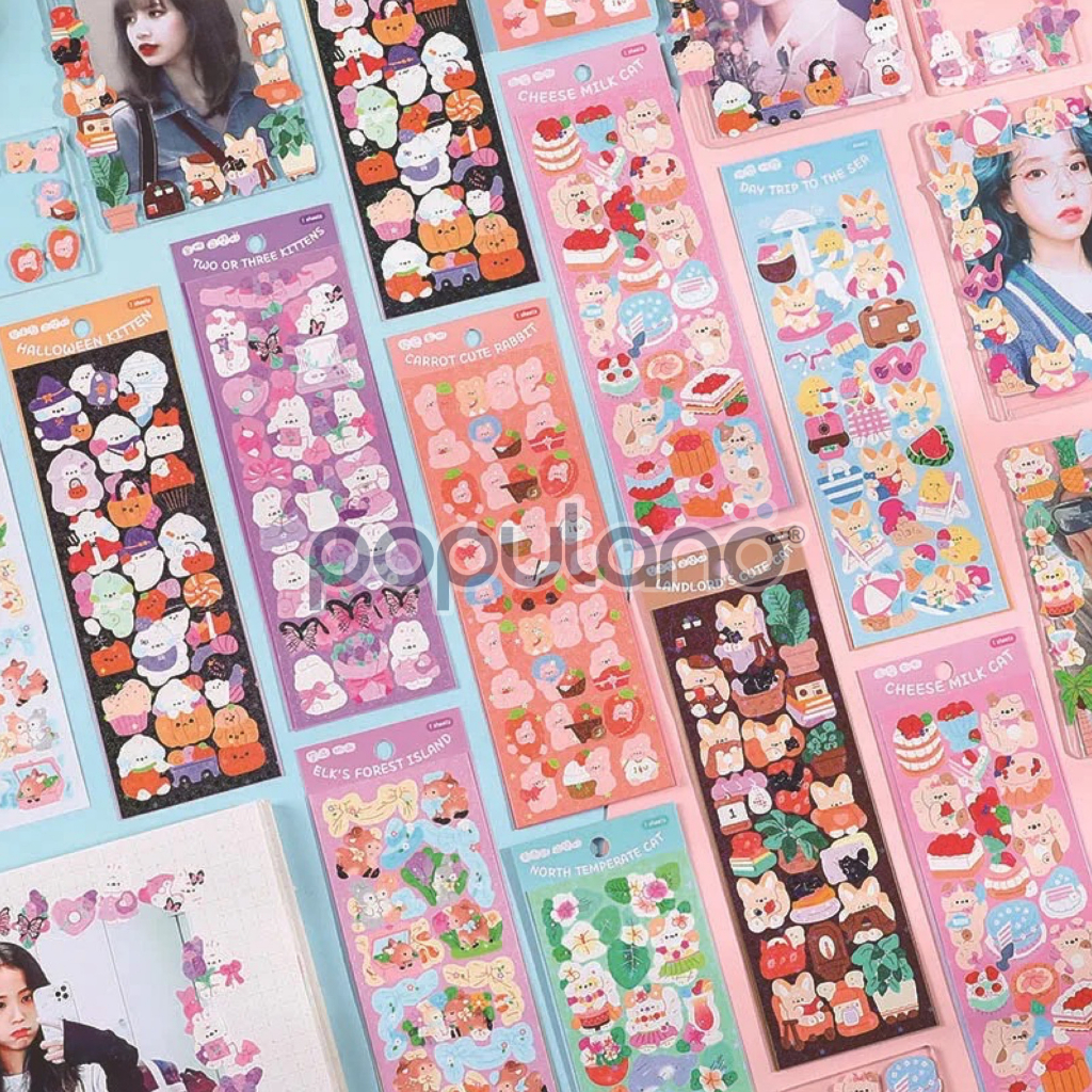 Sticker Lucu Jurnal Diary Dekorasi Stiker Cute Flowertree Aesthetic