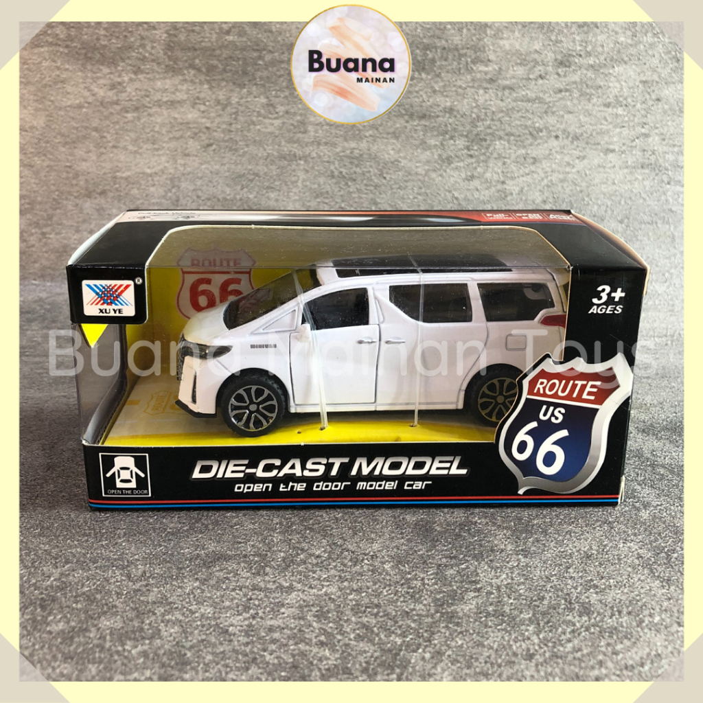 DIECAST METAL ROUTE 66 MINI VAN CARRY MOBIL MINI-VAN ALPHARD MOBILAN ANAK BUANA MAINAN TOYS K175