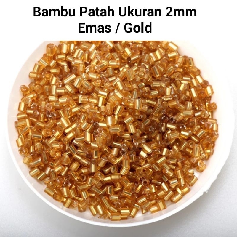 Mote Payet Bambu Patah 10 gram -  Emas AB