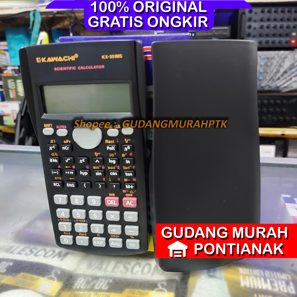 Kalkulator Color Function Scientific KAWACHI Calculator KX 351 MS sin cos tan ilmiah