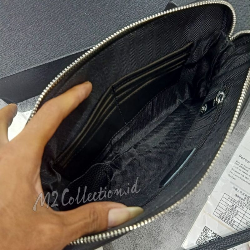 Handbag Montblanc Kunci kode leather clutch tas tangan kulit premium quality