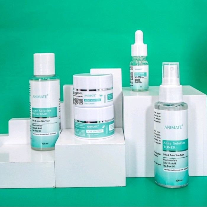 ANIMATE ACNE SOLUTION SERIES 5 IN 1 ORIGINAL PAKET SKINCARE JERAWAT