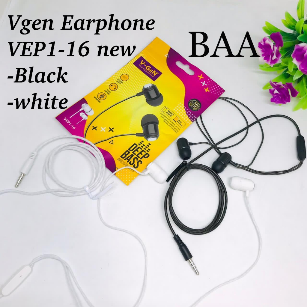 PROMO HANDSFREE Earphone V-gen Deep Bass VGEN Vep1-16 Headset THE REAL EXTRA BASS STEREO HIRES AUDIO