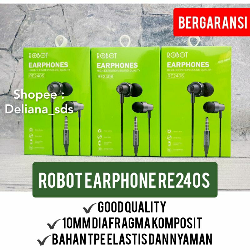 Robot Earphone Re240s Garansi Resmi 1 Tahun Robot Earphone Re 240s Headset Robot Re240s Robot Headse