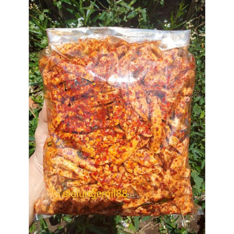 

Basreng pedas 1kg extra wangi daun jeruk
