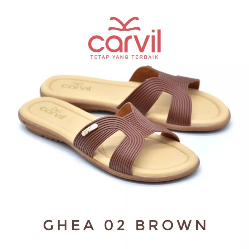 Sandal CARVIL Wanita Terbaru Original Asli Sendal Wanita Carvil  Selop Teplek