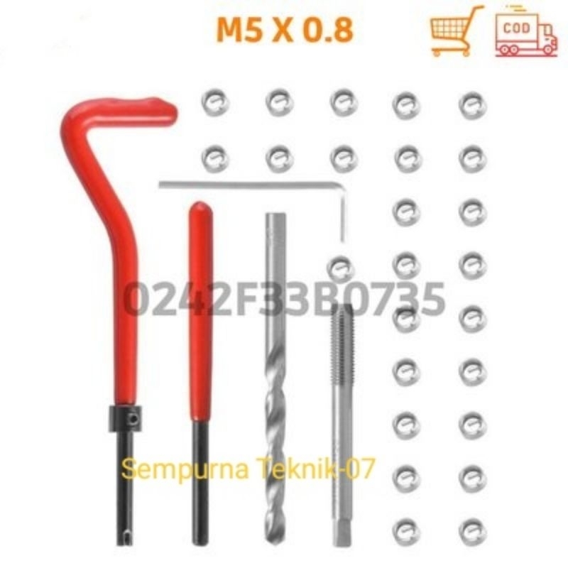 recoil set holder tap bor. alat repair drat baut kunci 8. M5x0.8
