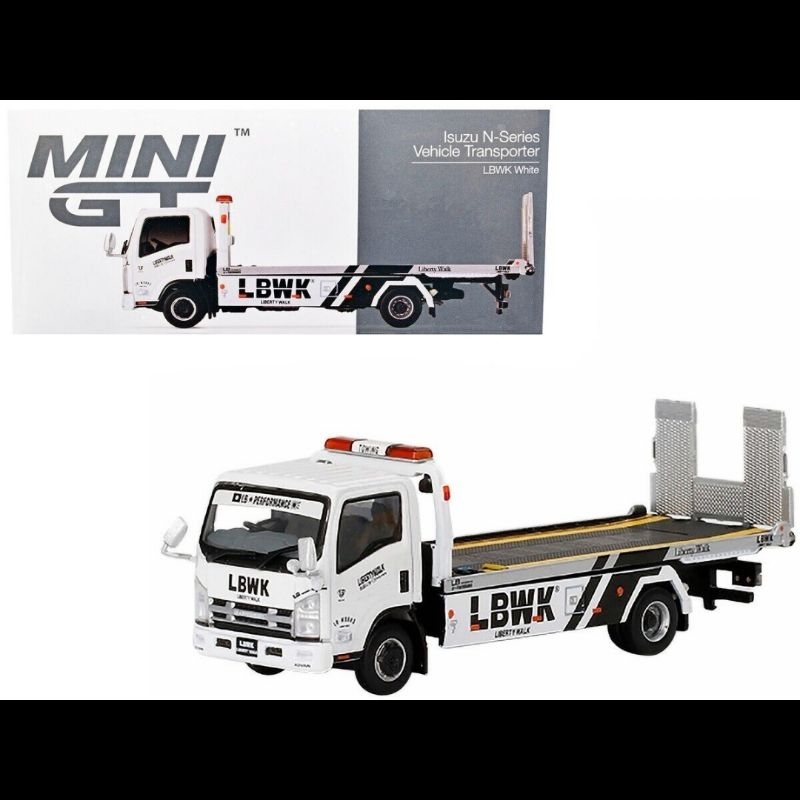 minigt 1/64 diecast truck Isuzu N Series Vehicle Transporter LBWK