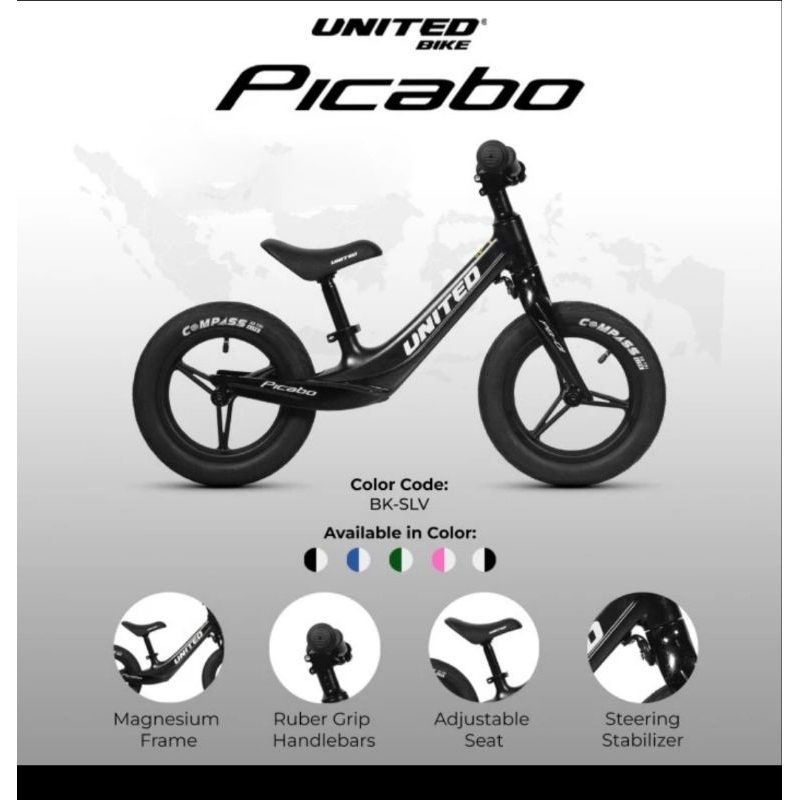 Pushbike Bike Balance Bike United Picabo Push Bike United Picabo PB 01