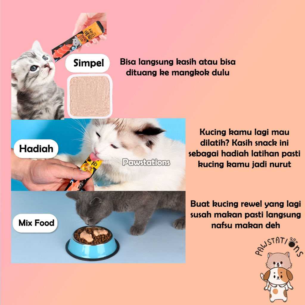 Mixi Snack Kucing Import 15gr Snack Kucing Mixi Cat Treats