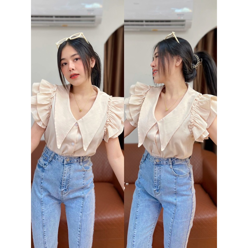 ATASAN FANTASY SHOP LENGAN RUFFLE IMPORT BANGKOK CODE F 21