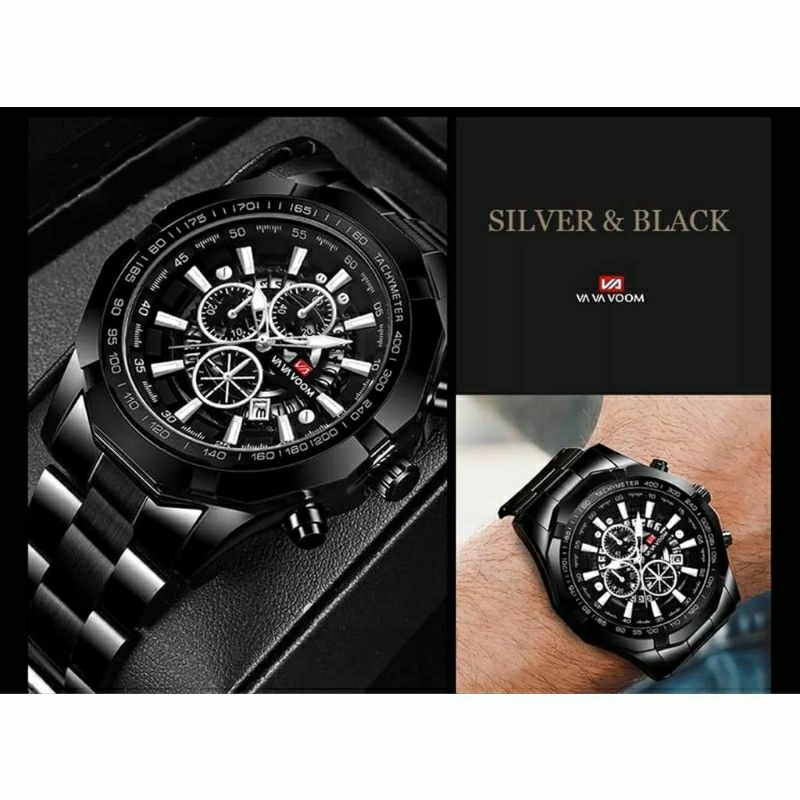 Limited Edition Kasual Jam Tangan Vavavoom Original Terlaris Pria Stainliss Steel