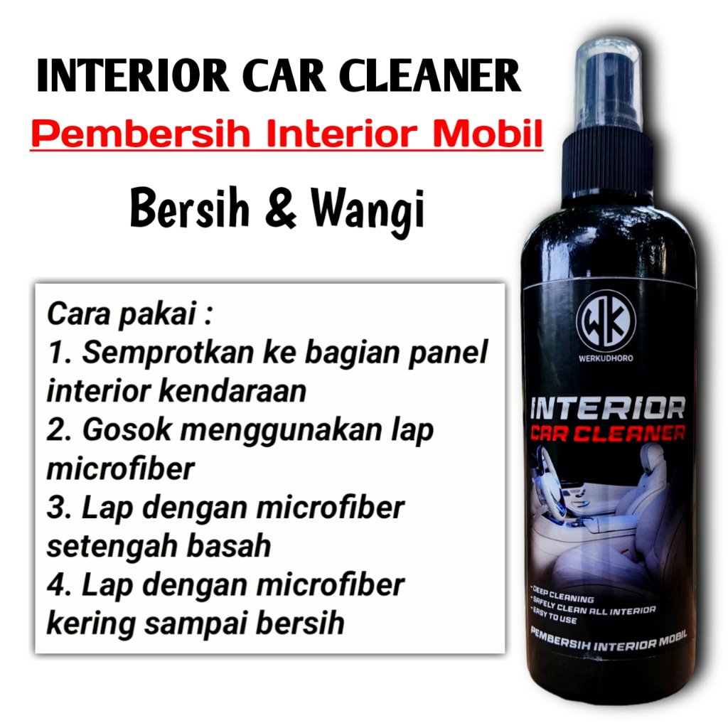 Pembersih Interior Mobil / Jok Dasboard plafon kulit vinyl plastik karet
