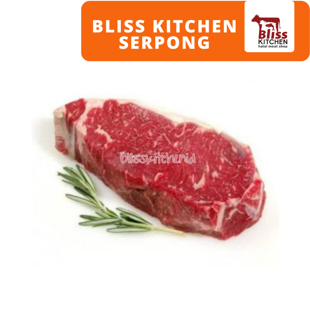

US Premium Black Angus Sirloin / Striploin Beef Steak MB 2-3 200gr
