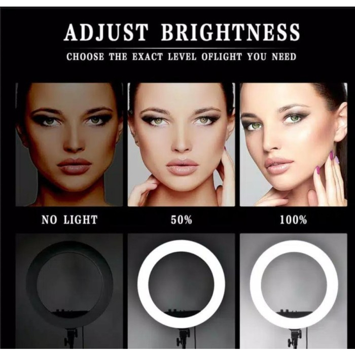 Ring Light 36cm Wireless + Light Stand Tripod 2M 1.6M 1.1M Selfie Led